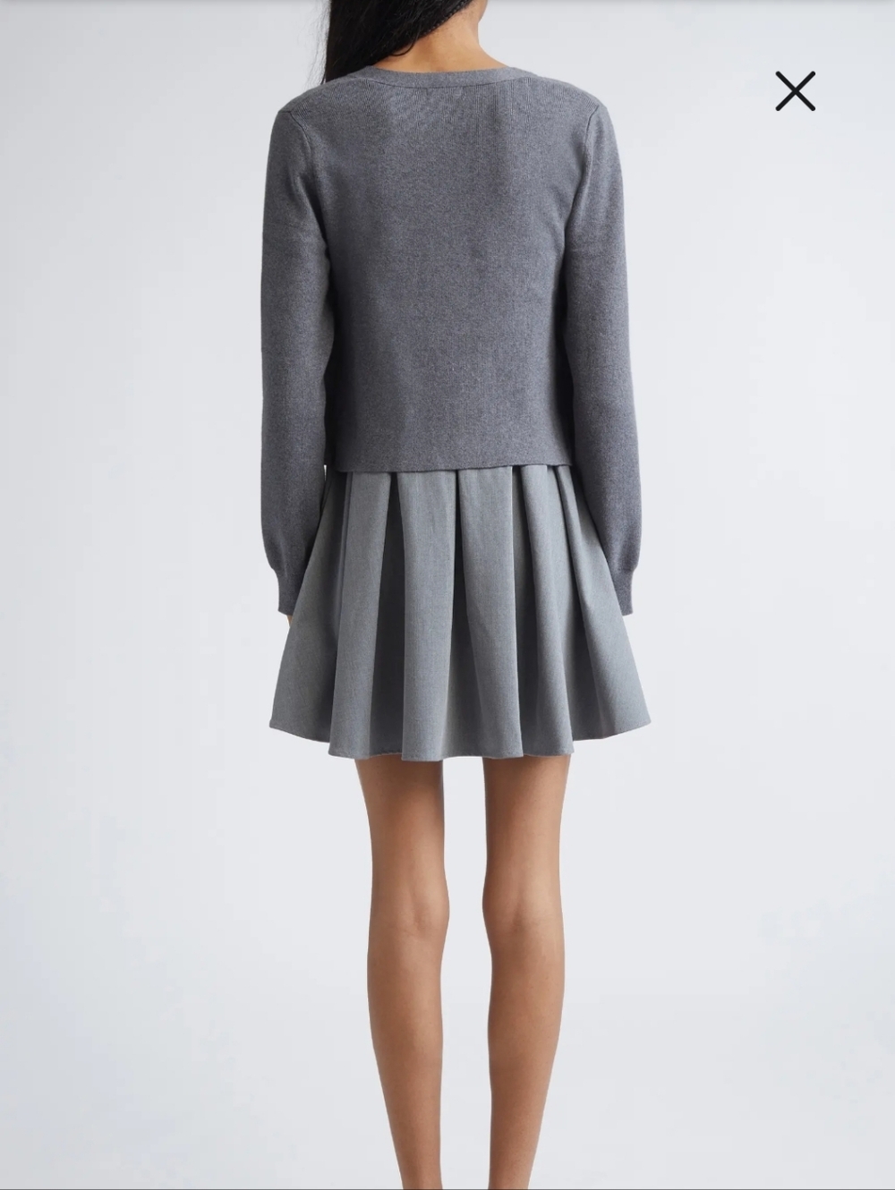 STAUD Grey Pleated Circle Mini Skirt ..Size M.. New No Tag. - Picture 6 of 6
